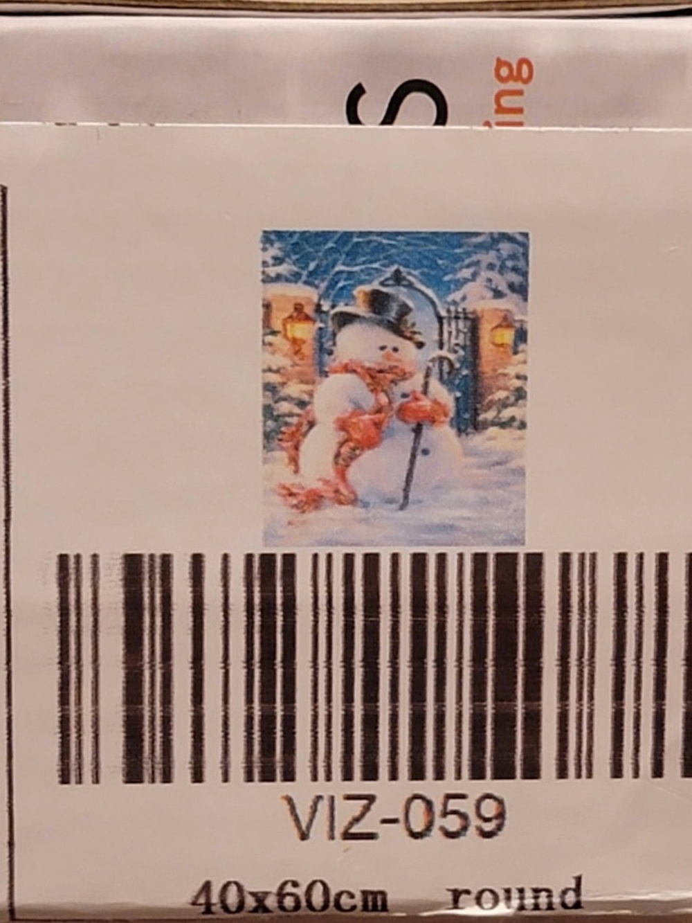 Diamond Painting Kit - 40x60 cm - round drills - “Snowman”